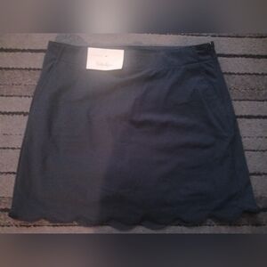 NWT Walter Hagen Navy Blue Scallop Hemline Mini Skirt Skort Pockets Size 6